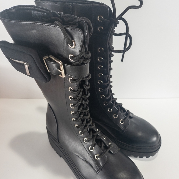 Wild Pair Shannon Zip Pocket Booties Black - Picture 6 of 6